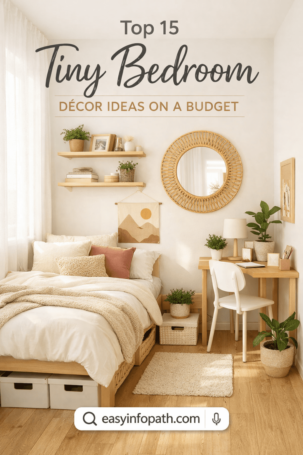 Tiny Bedroom Décor Ideas on a Budget