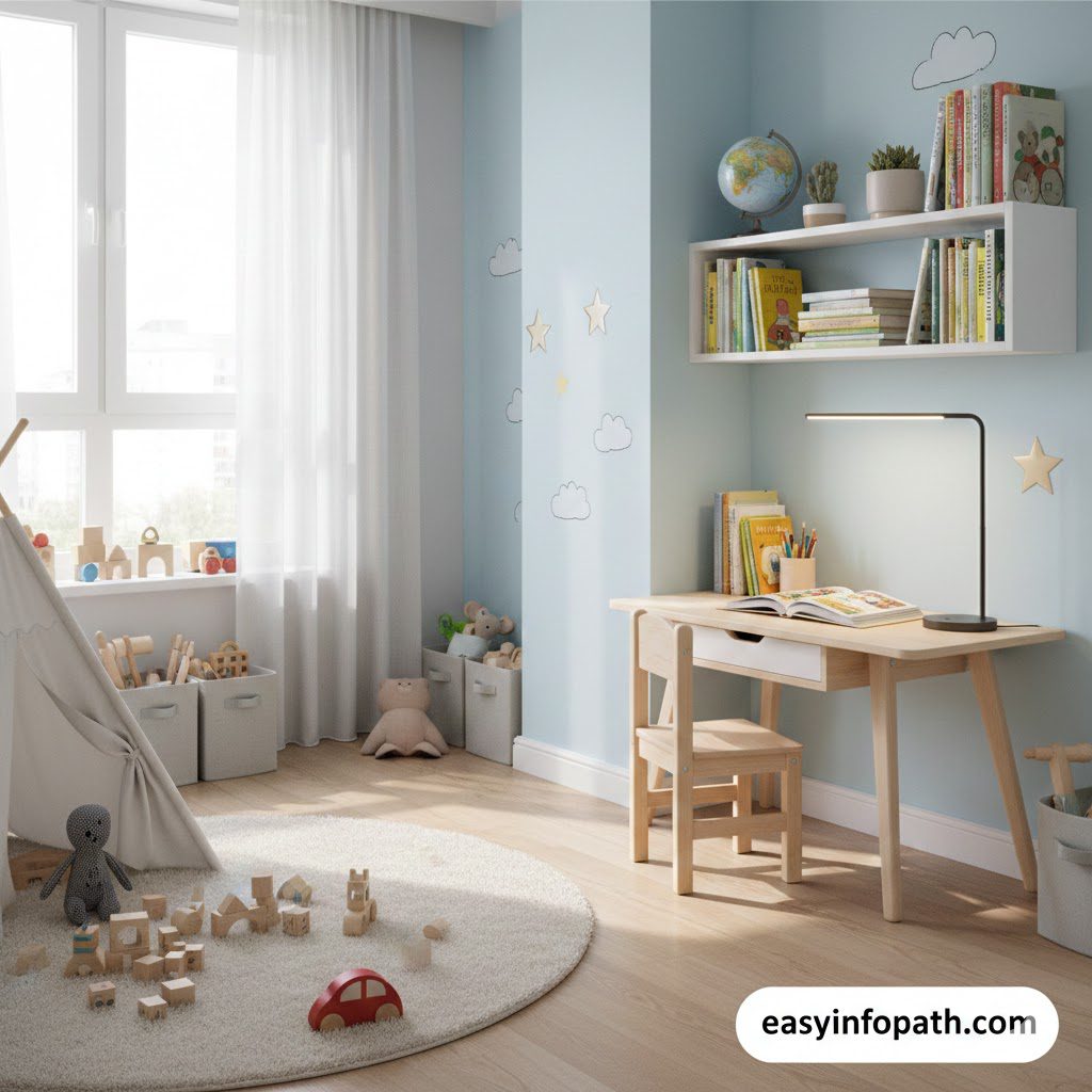 Study and Play Zones Ideas for Kids Bedroom